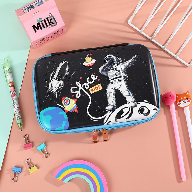 Квадратный пенал из ЭВА с рисунком - большая вместимость для студентов и взрослых