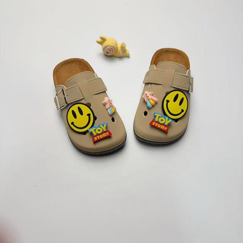 Birken Милые Мультяшные Детские Весенние Закрытые Тапочки на Толстой Подошве