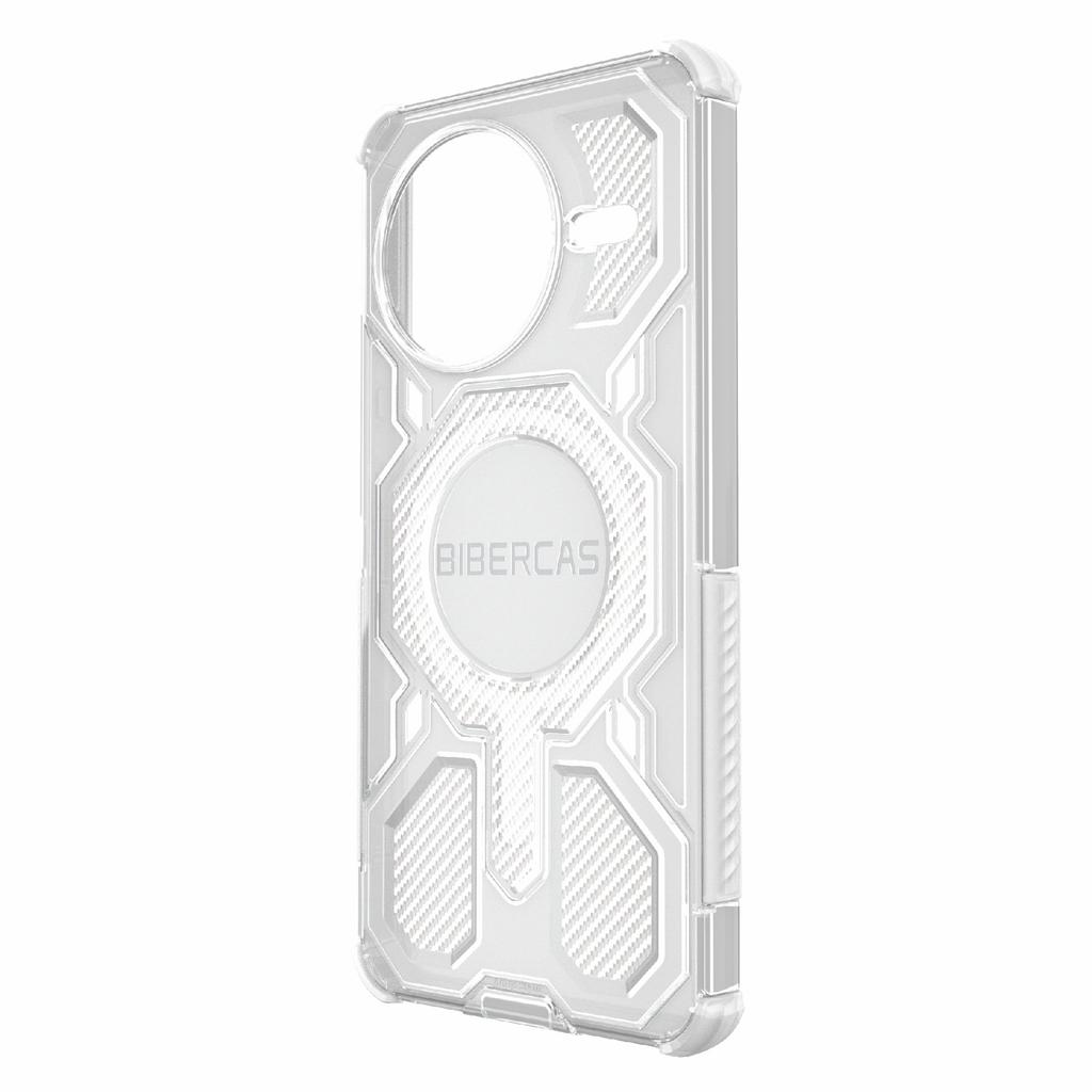 BIBERCAS J-16 Transparent Series For Xiaomi Redmi K80 5G/Poco F7 Pro 5G Case Compatible with MagSafe TPU+PC Phone Cover