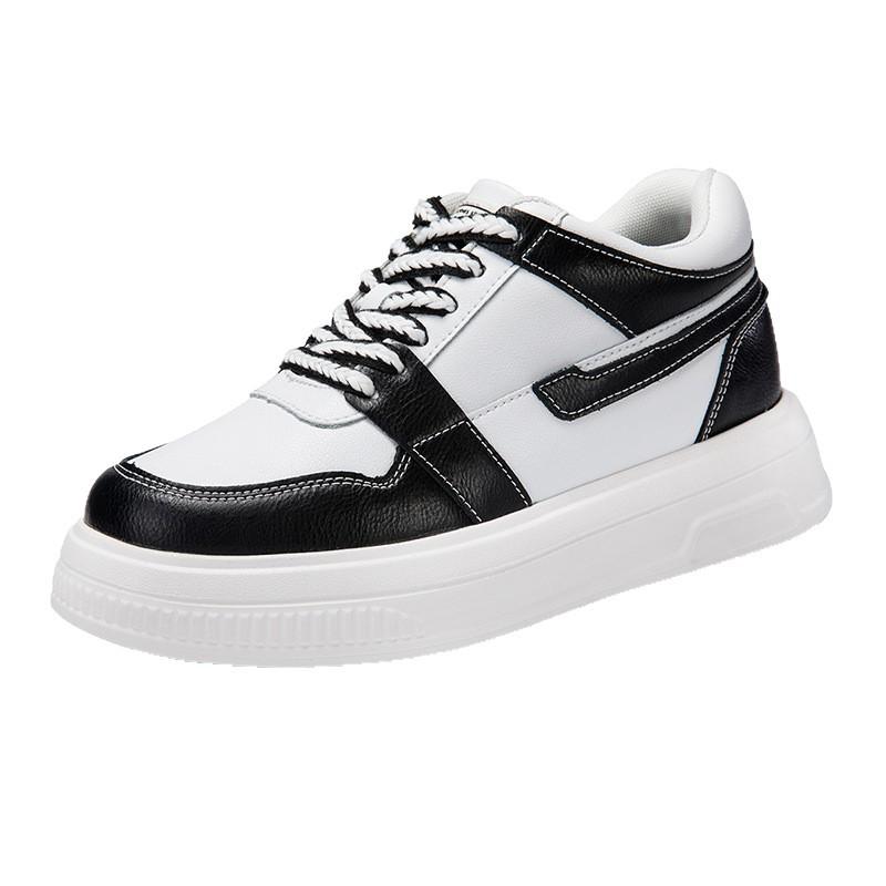 6686 Men'S Shoes Platform Inner Heightening Board Shoes Muffin Shoes Spring Cow Leather Sports Shoes Fashion Casual Shoes