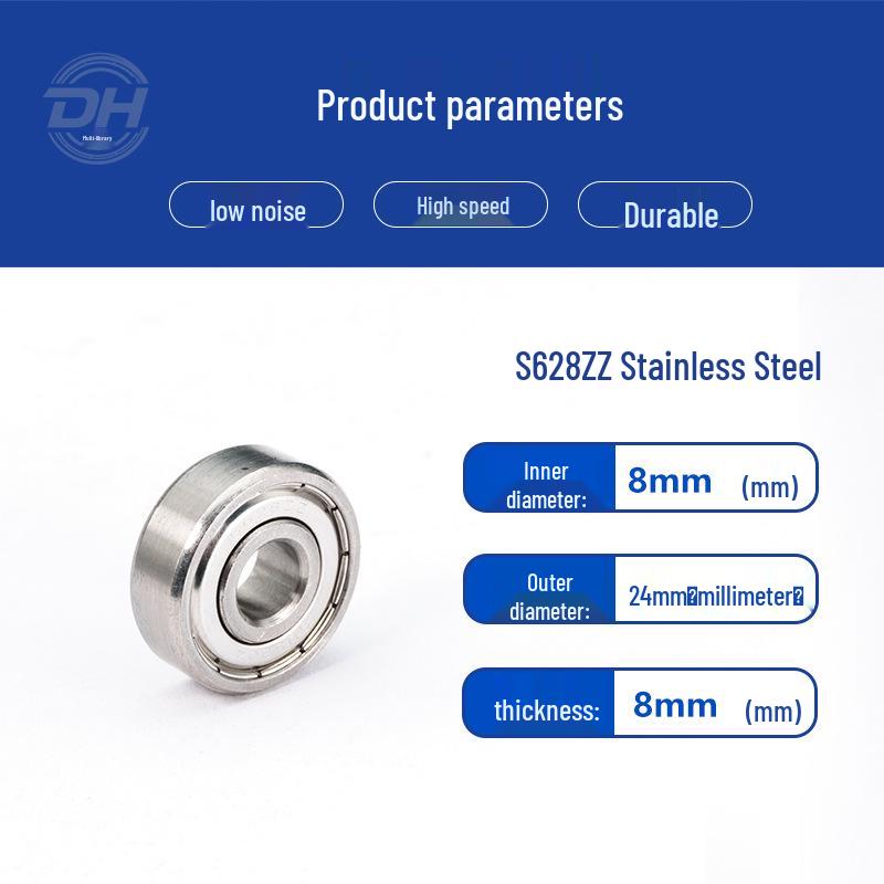 Rust-Proof Stainless Steel 62 Series Deep Groove Ball Bearings S627/S628/S629/S6200/S6201