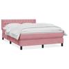 Box Spring Bed with Mattress Pink 160 x 220 cm Velvet