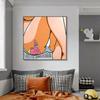 Comic Manga Girl's Butt Pictures Canvas Wall Art Posters Modern Hotel Room Home Bathroom Cartoon Wall Decor Mural Cuadros Art