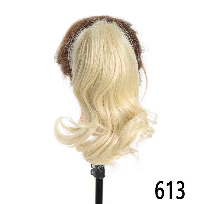 Европейская и американская короткая кудрявая ponytail на заколке-крабе - Пушистая, модная, большая волна