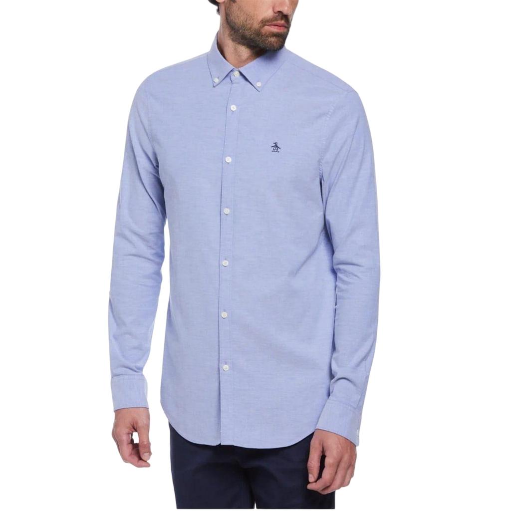 Original Penguin Mens Sticker Pete EcoVero Long-Sleeved Shirt