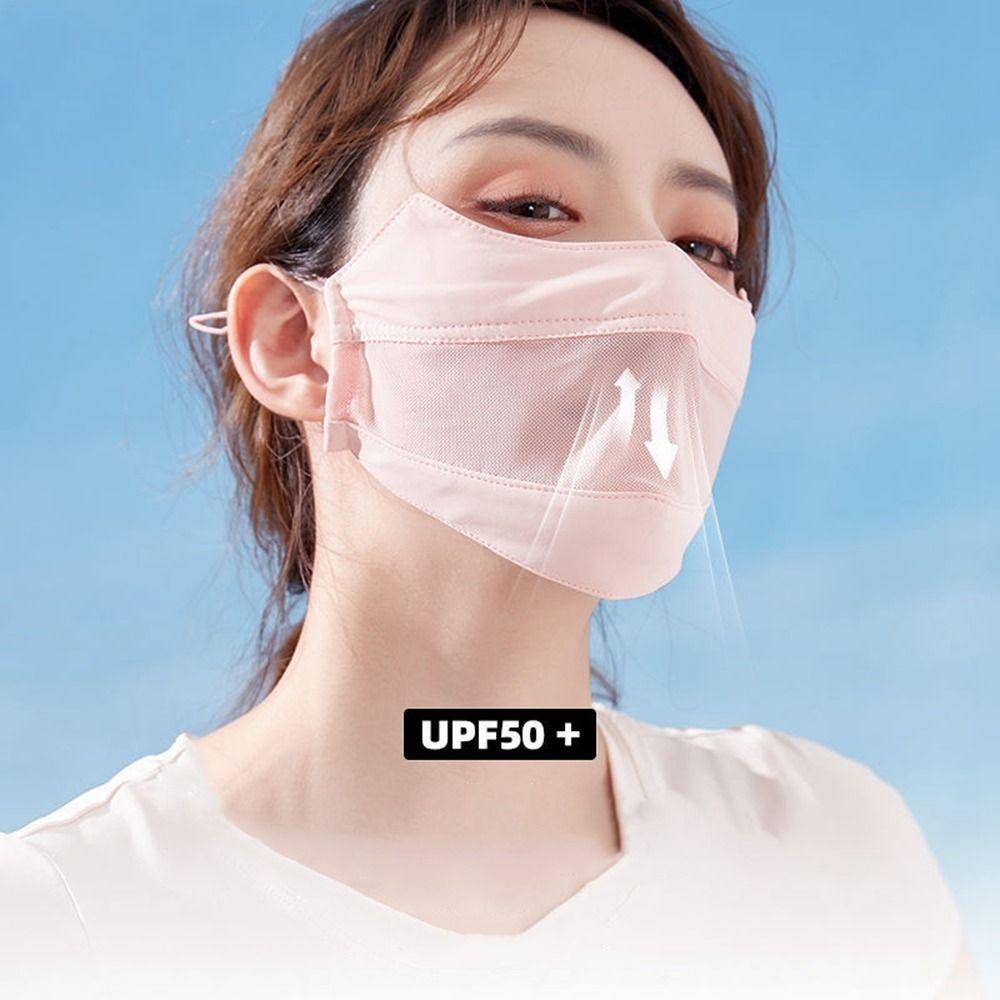 For Men For Women Eye Protection Face Scarves Sunscreen Veil Anti-uv Face Cover Ice Silk Face Scarf