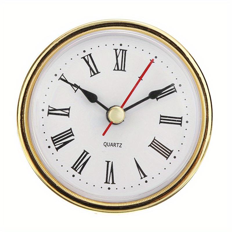 2-1/2" (65mm) Classic Clock Craft Quartz Movement Round Clocks Head Insert Roman/Arabic Number DIY Little Clock