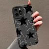Черно-белый чехол для телефона с пятиконечной звездой и принтом для iPhone 11 12 13 14 15 Pro Max XS XR X 7 8 Plus противоударный мягкий чехол-бампер