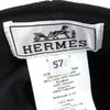 Excellent HERMES Casquette Kabul and Finesse H logo button logo embroidery 57 Used