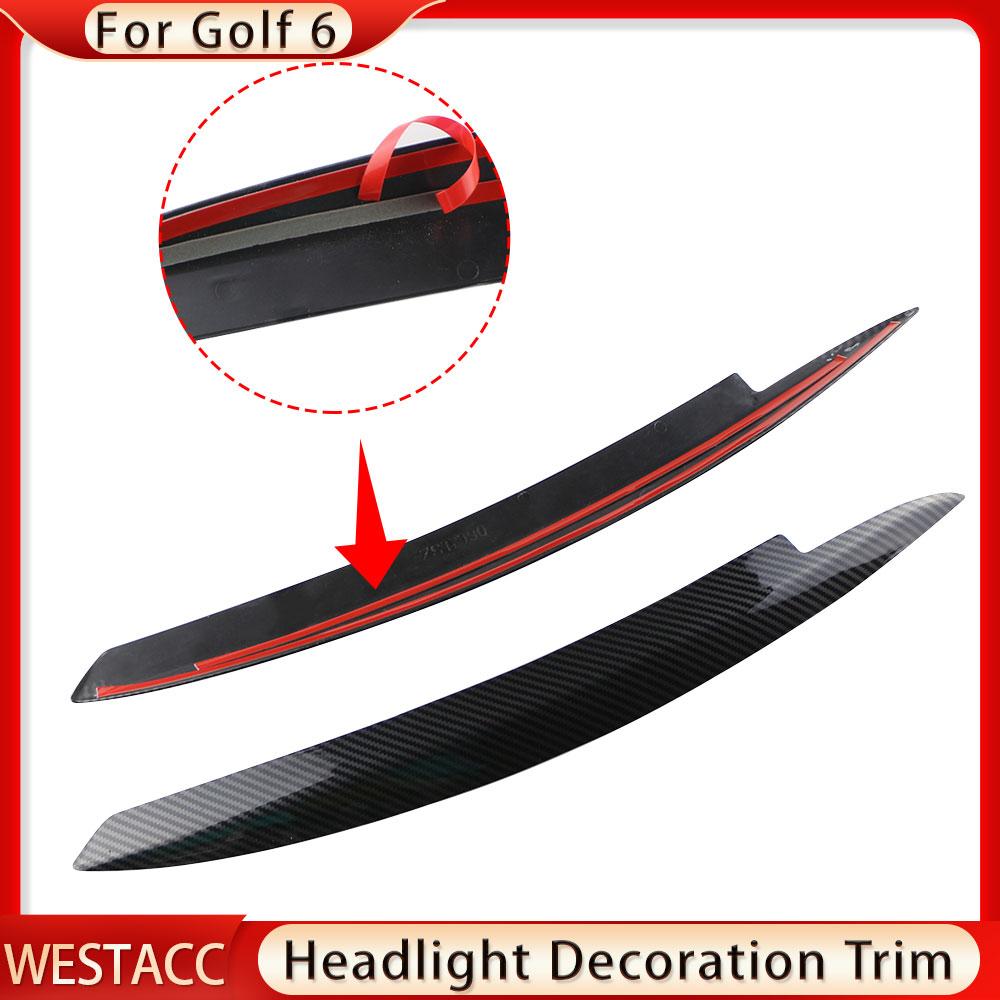 Фара автомобиля, наклейка для бровей, век, накладка для Volkswagen VW Golf 6 MK6 VI GTI GTR GTD 2008-2013