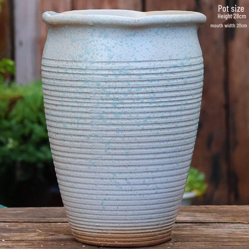 Высокий ручной керамический глиняный горшок для суккулентов и орхидей