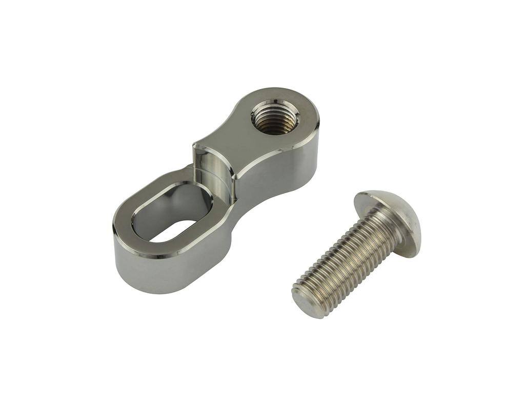 POSHFAITH Motorcycle Supplies Offset Mirror Adapter M10 Reverse Thread/Right Thread Plating 000420-MK