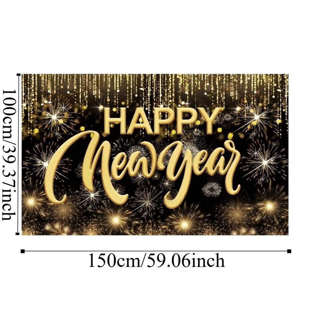 150x100CM 2026 Background Cloth Banner New Year Wall Decor Cloth New Year Backdrop Shopping Mall