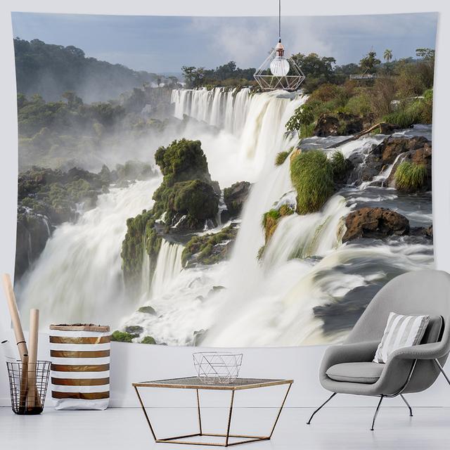 Красивый водопад лес домашний художественный гобелен хиппи богемное украшение большая простыня фон стена диван одеяло