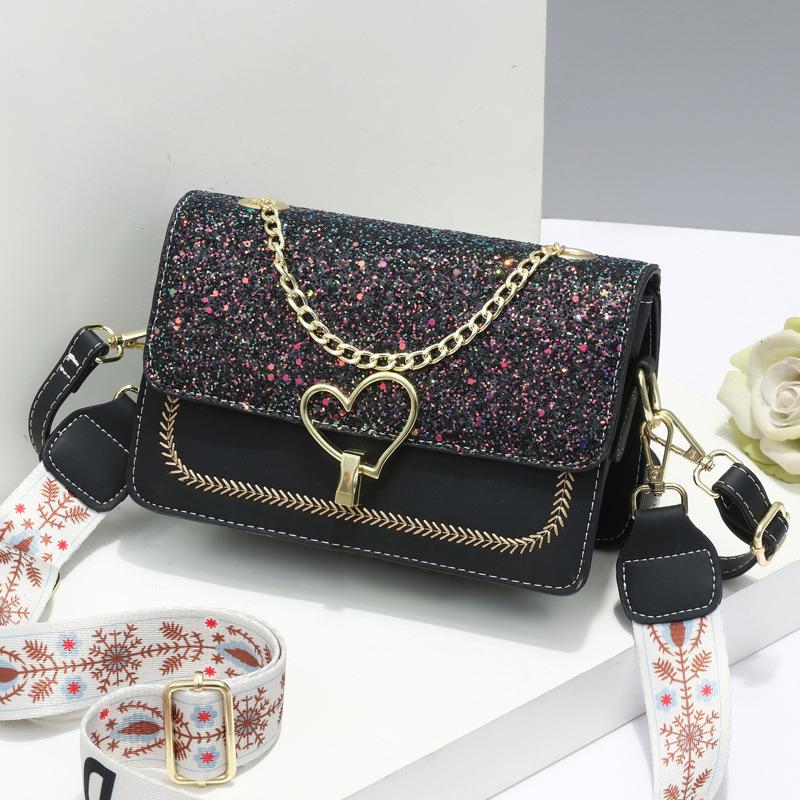 Новая сумка высокого уровня внешнего вида Full Star Design Advanced Sense of Small Fragrance Wind Handbag Splicing Shoulder Bag Tide