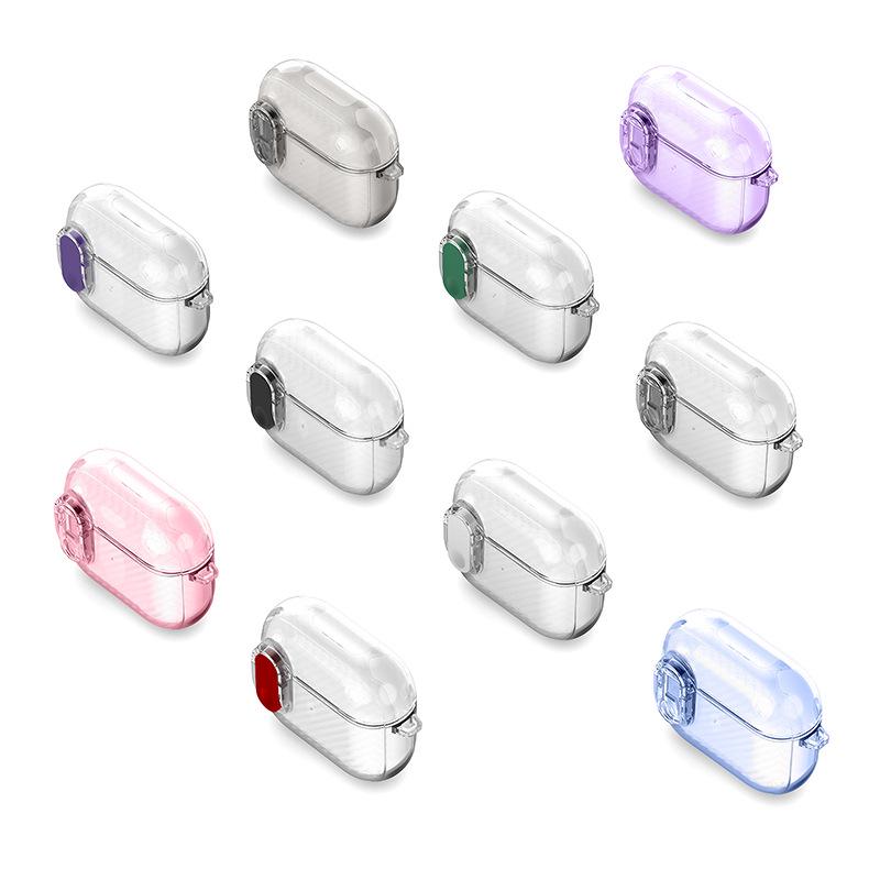 AirPods Pro & AirPods 3 Transparent Ice Crystal Carbon Fiber Protective Case