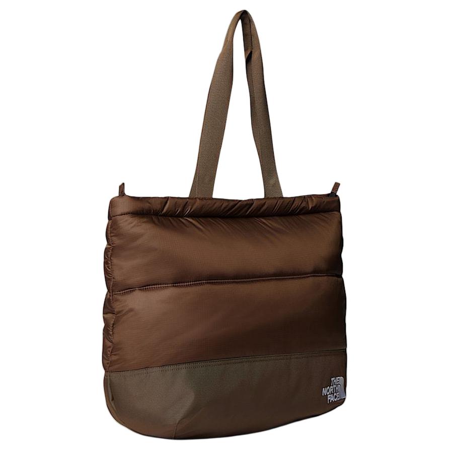 The North Face Nuptse 21L Logo Tote Bag Unisex Tote Bags Recycled-Nylon Smoky-Brown NF0A81BU1OI