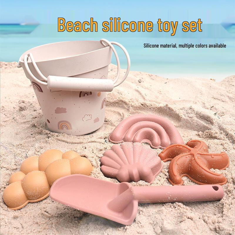 Набор силиконовых пляжных ведер для игр на открытом воздухе для родителей и детей – Детские инструменты для игр с песком, водой и снегом