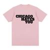 Chicago Hates You Same Style T-shirt Men Fashion Hip Hop Oversized T Shirt Casual Cotton Short Sleeve T-shirts