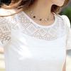 Женская повседневная кружевная блузка Femme Hollow Chiffon Shirt Blusa Feminina Tops