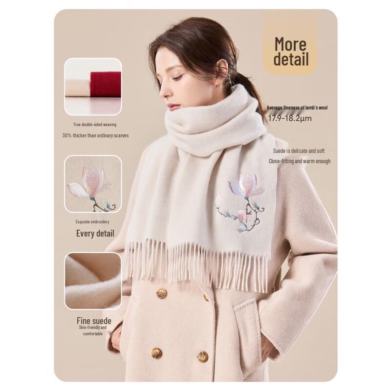 JIUMU Women's 100% Wool Autumn/Winter Scarf