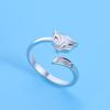 Qiaolanxuan Imitation Sterling Silver Fox Ring - Women's & Couple's Korean Style Jewelry