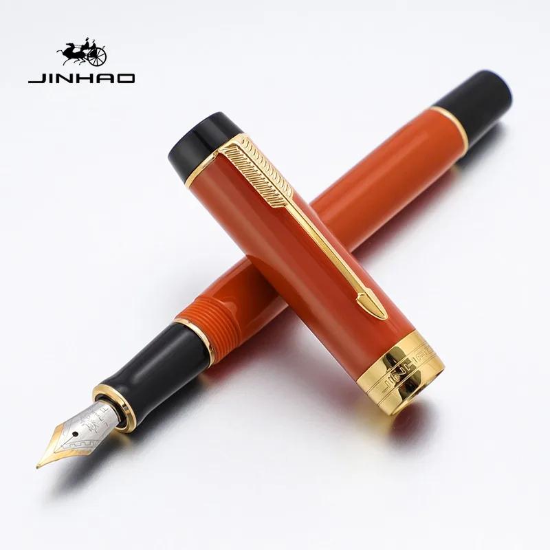 Jinhao 100 Little Centennial Смоляная перьевая ручка F-перо с конвертером Бизнес-письмо Чернильные ручки Канцелярские товары Школьные офисные принадлежности