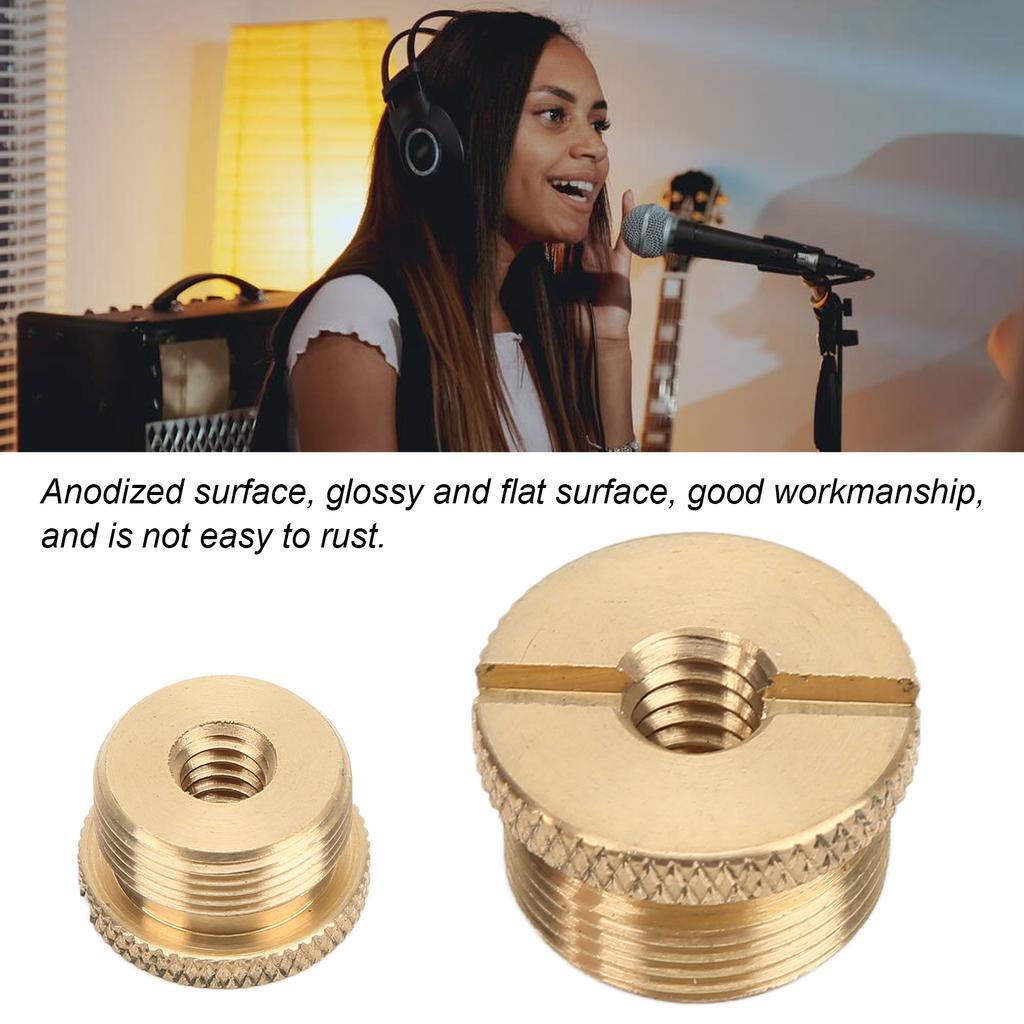 1/4 Female to 5/8 Male Screw Adapter Anodizing Trtment Durbale Mic Thrd Adapter