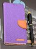 Etui Typu Portfel Do Oppo Find X9 Pro - Fioletowy  Pokrowiec Canvas + Szkło