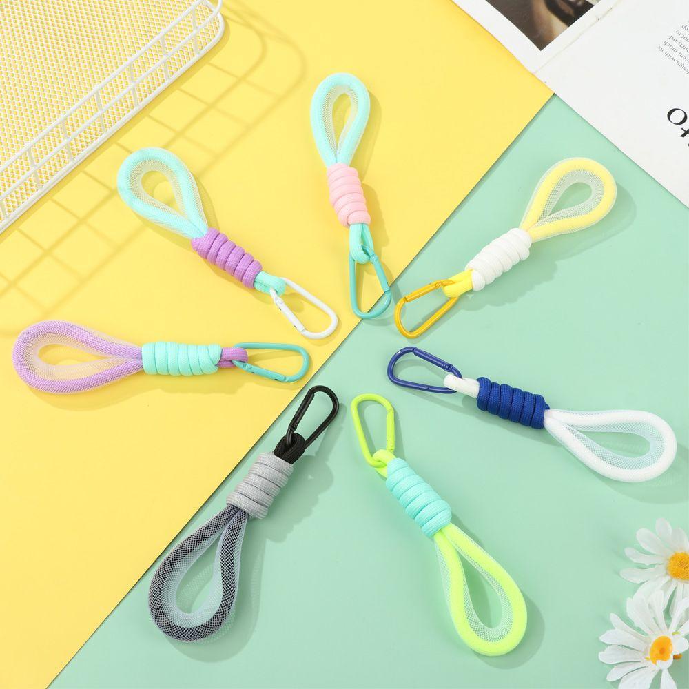 Color Keycord Hanging Trousers Accessories Braided Strips Mesh Landyard Lanyard Phone Strap