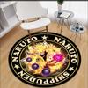 Anime Naruto Print Carpet  Area Rugs Round Carpet for Living Room Floor Mat Flannel Anti-Slip Mat for Children