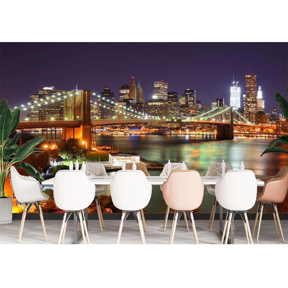 City View Wall Mural For Bedroom Modern Bridge City View Wallpapers Living Room Wallpaper