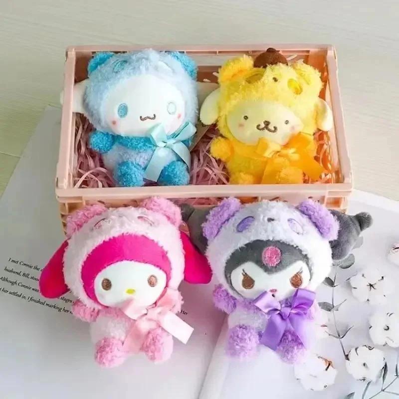 @Милая мини-брелок Sanrio Плюшевая кукла Куроми Брелок Плюшевая Хелло Китти Брелки Синнаморол Подвеска для сумки Игрушка Подарок