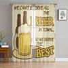We Can't Serve All The Beer Vintage Grunge Poster Sheer Curtains for Living Room Tulle Window Curtain Bedroom Kitchen Drapes