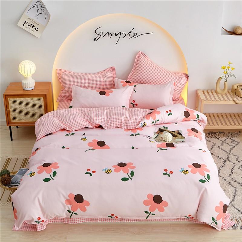 Dorm Bedding Set Soft Aloe Cotton Bed Sheet Plant Multiple Sizes
