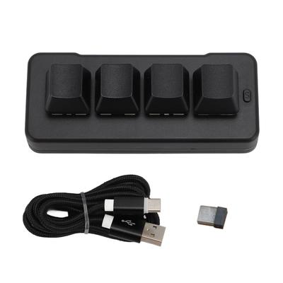 Маленькая клавиатура Беспроводная 2.4G Bluetooth Проводная USB 3 режима Программируемый RGB Синий Переключатель 4 Клавиши Макрос