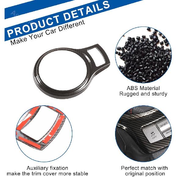 Center Console Gear Shift Shifter Knob Panel Cover Trim Compatible with Subaru BRZ/Toyot@ 86 2012-2020 ABS Gear Shift Decoration Protection Frame Car