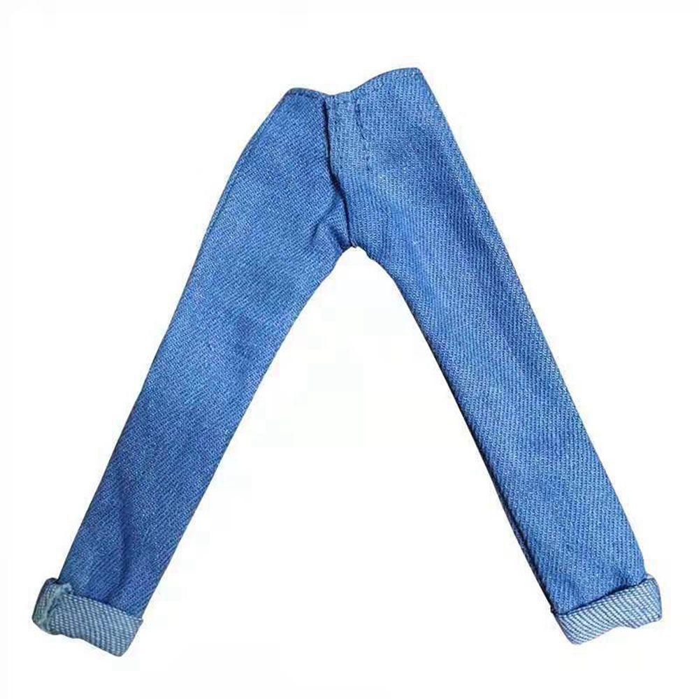 Kids Toys Casual Wears 1/6 BJD Dolls Floral Jeans Clothes Accessories Leather Pants Dolls Trousers