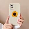 Для Vivo S16 Y77 S19 S10 V17 V20 Y75 Чехол для телефона Лепестки подсолнуха Узор Жидкий силикон Ударопрочный Защитный Мягкий Чехол на заднюю панель Для Vivo Бампер Корпус