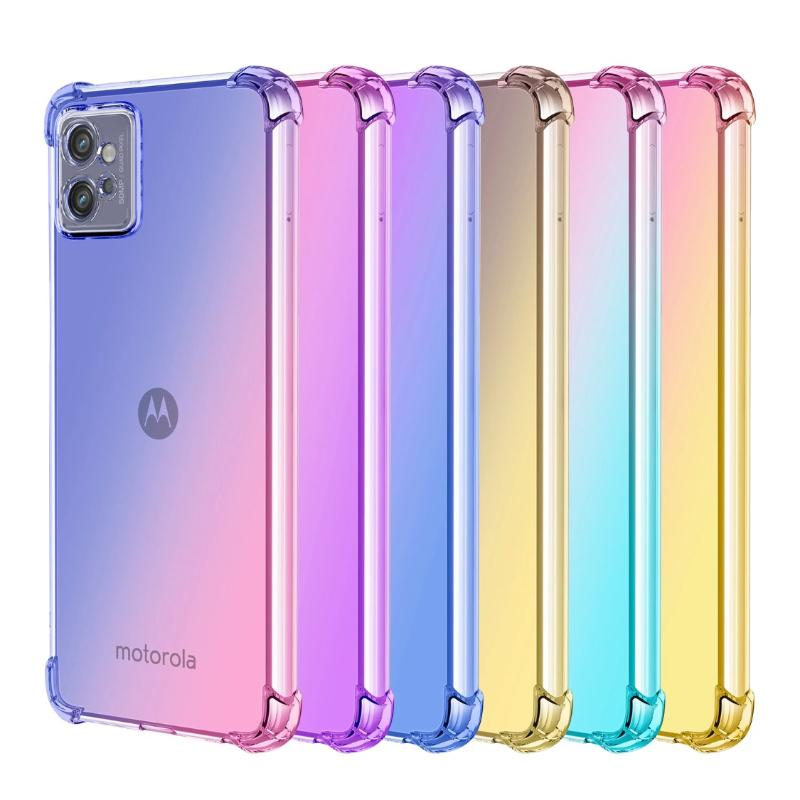 Ударопрочный градиентный силиконовый TPU чехол для Motorola Edge 40 Neo Moto Edge 30 Fusion Защитная крышка Fundas Coque Capa