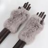 New Arrival Female Natural Rabbit Fur Gloves Knitted Warm Real Rex Rabbit Fur Mittens Women Winter Outdoor Rex Rabbit Fur Gloves
