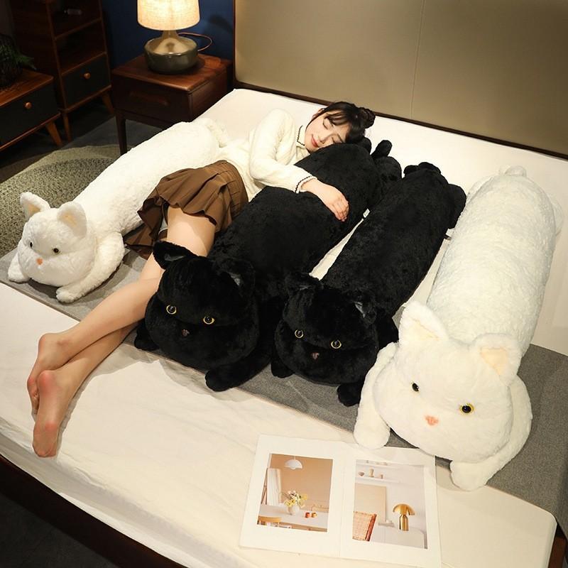 Long Cat Cute Plush Pillow Toy Cartoon Stuffed Animal Doll Decoration Gift Kids