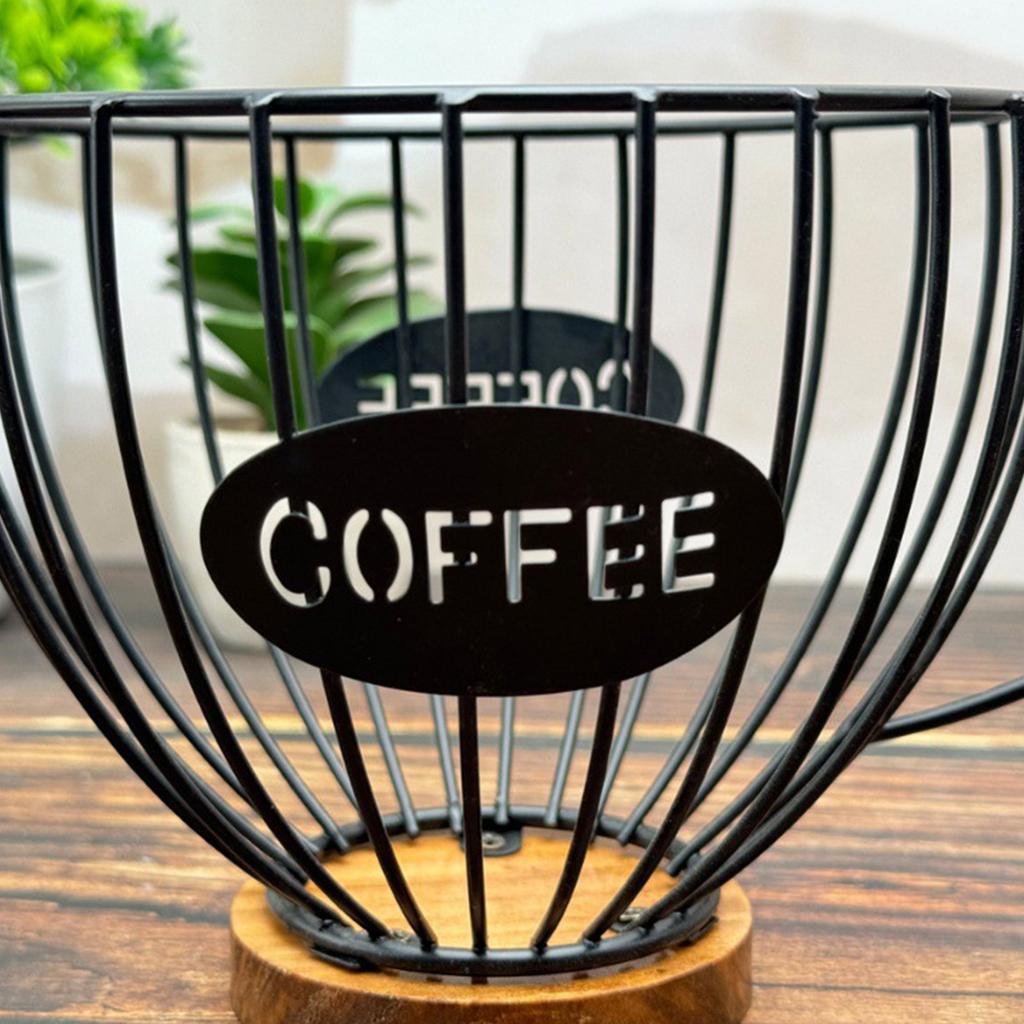 Практичная корзина для хранения кофе, большая емкость, органайзер для кофейных капсул, дозатор для капсул эспрессо для кухонной столешницы