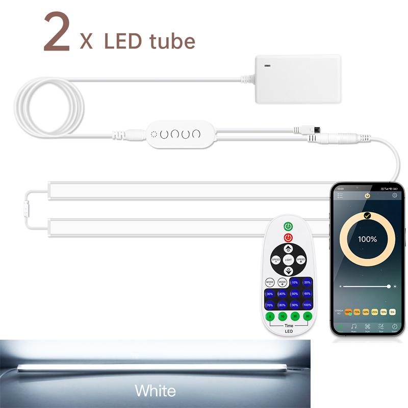 Wireless Bluetooth Remote Control Under Cabinet LED Unit Lights Bar 12V Dimmable Aluminium Tube For Kitchen Counter Closet Lamp