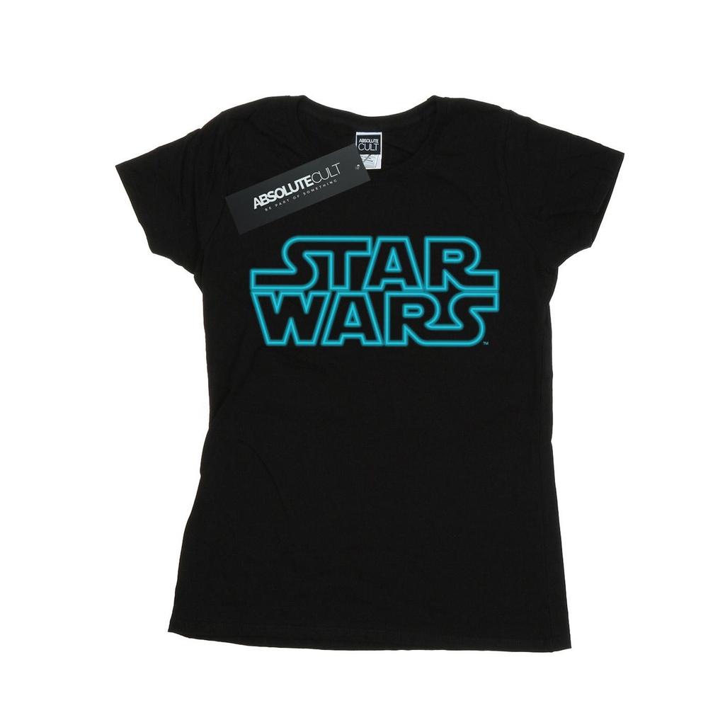 Star Wars Womens/Ladies Neon Sign Logo Cotton T-Shirt