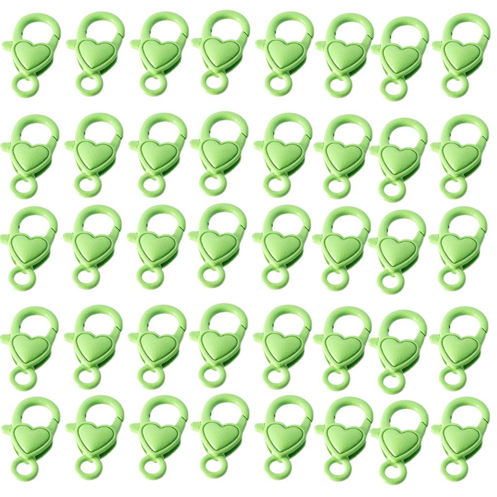 40 Pieces Love Heart Shaped Lobster Claw Clasps Fashion Accessory for Keychains Necklaces Bracelets Jewelry Projects
