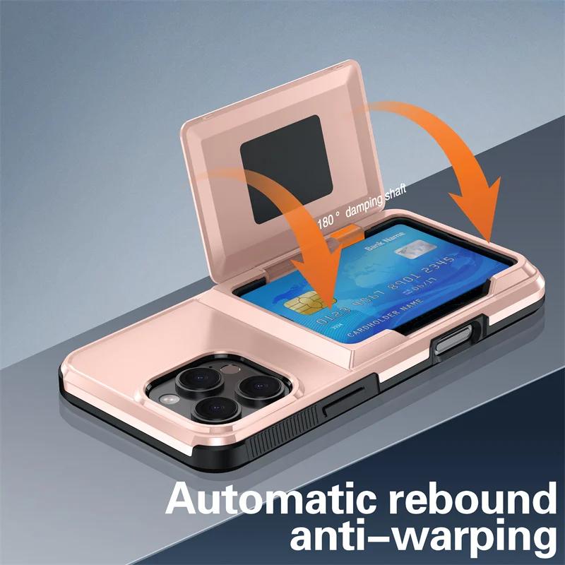 Кошелек для карт Чехлы для телефона iPhone 16 15 14 Pro Max 13 12 11 Pro Ударопрочный Защитный чехол для iPhone 16 Флип-кейс с подставкой