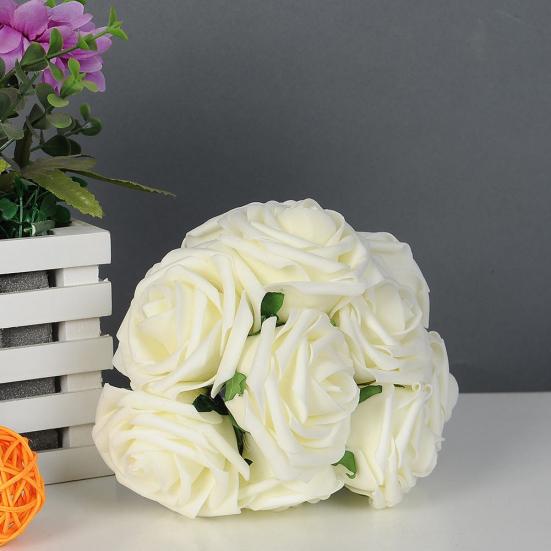 10 шт. искусственные поддельные PE цветок розы DIY свадебное украшение для дома и вечеринки