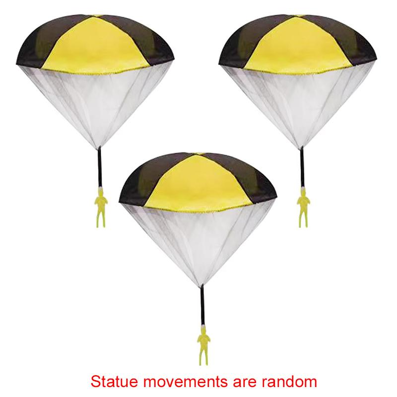 3PCS Hand Throwing Parachute 6 Colors Available Outdoor Interactive Sport Aerial Flying Parachute for Backyard Park Activity ZYF