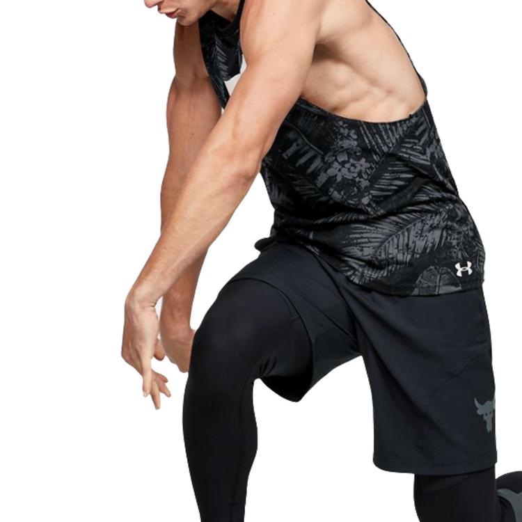 Under Armour Project Rock Aloha Camo Майка Мужские Топы Черный 1351590-001